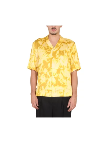 Koszula Dries Van Noten z kołnierzem żółta