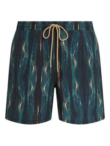 Bermuda kratke hlače Lygia & Nanny s printom s vezicama plava