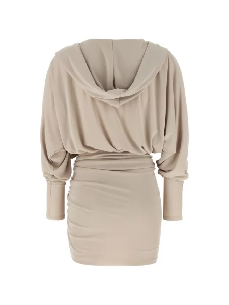 Rochie mini The Andamane cu glugă cu volane gri