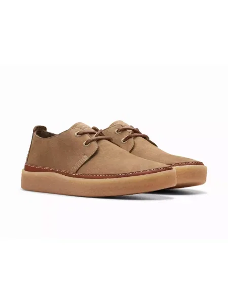 Półbuty Clarks sznurowane koronkowe brązowe