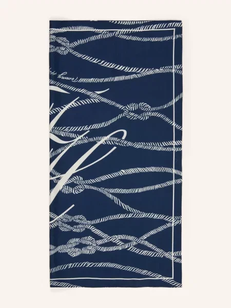 TOMMY HILFIGER Šátek marine modrá bílá