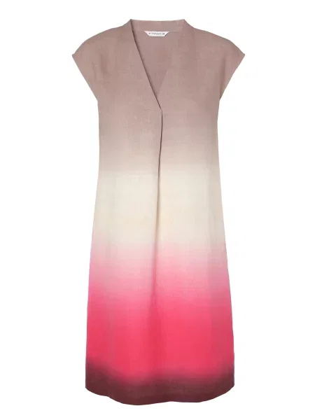 TATUUM Obleka AWITALIA kremna / temno / roza siva