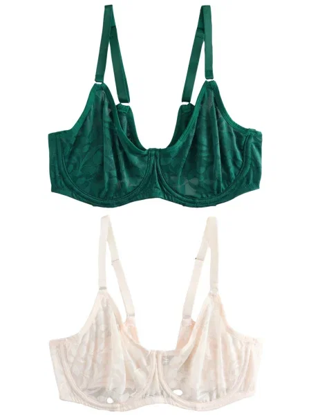 Next Nedrček zelena / volneno bela