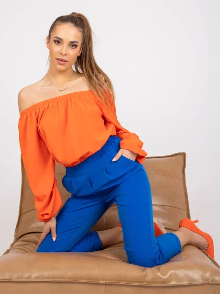 Pantaloni Italy Moda clasici albastru