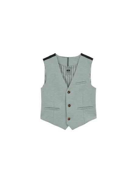 WE Fashion Vestă verde mentă negru