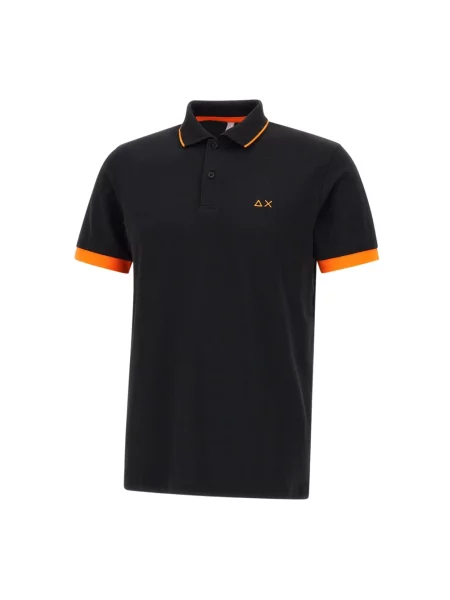 Koszulka polo Sun68 w paski czarna