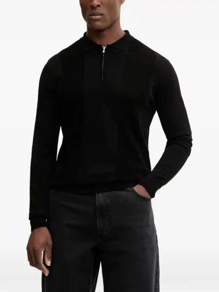 Polo Karl Lagerfeld tricotate negru