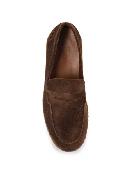 Pantofi loafer Hogan din piele de căprioară maro