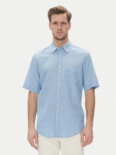 Wrangler Košeľa 1 Pkt Regular Fit modrá