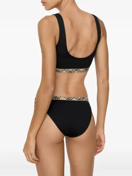 Bikini Burberry în carouri negru