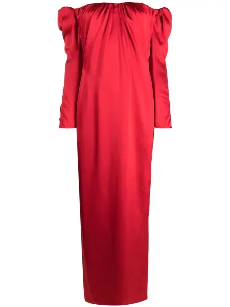 Rochie maxi V:pm Atelier cu mâneci lungi lungă de costum roșu