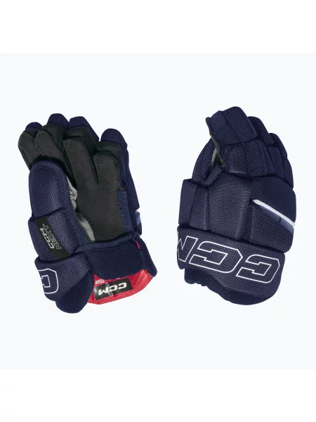 Gyerek jégkorong kesztyűk CCM Next YT Gloves navy/white. Méret: 9" fehér