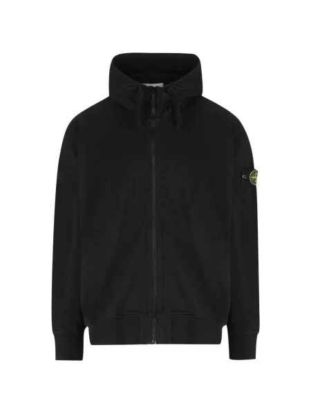 Hanorac cu glugă Stone Island cu strasuri negru