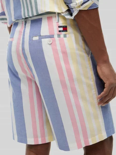 Szorty bermudy o kroju regular fit z czystej bawełny Tommy Jeans błękitne