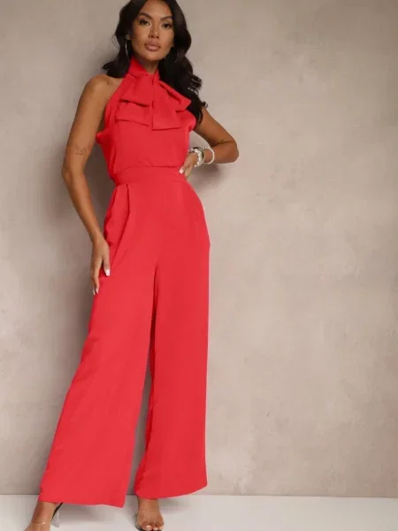 Kombinezon Ozdobiony Kokardą Milireia czerwony