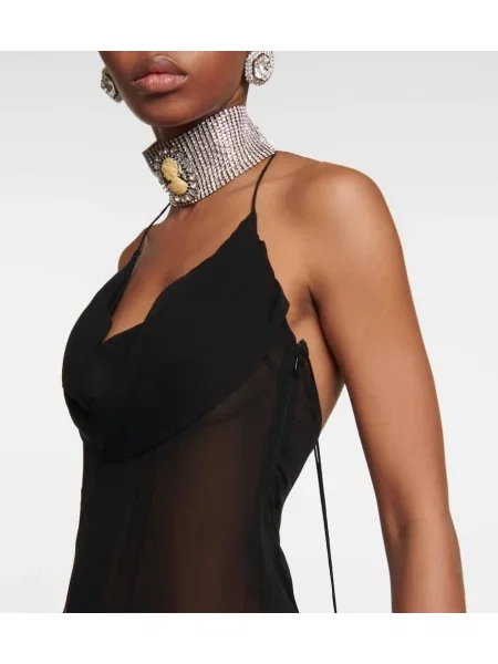 Rochie Alessandra Rich de mătase negru