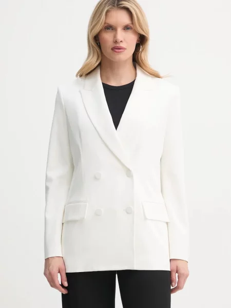 A.L.C. sacou din lana cu doua randuri de neted alb