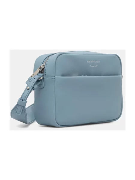 Emporio Armani torebka crossbody skórzana niebieska