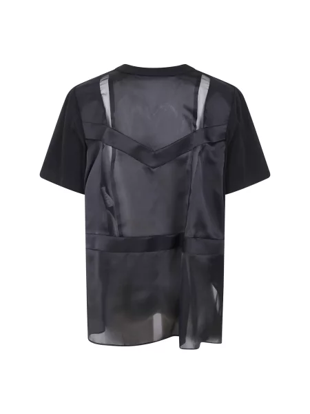 Koszulka Sacai z twillu czarna