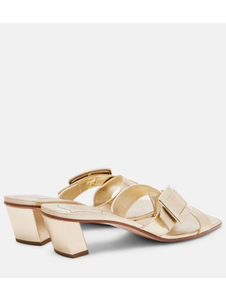 Sandale Roger Vivier din piele auriu