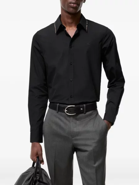 Klasická poplínová košile Burberry černá