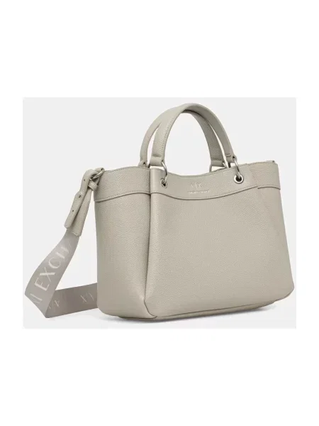 Armani Exchange torebka z imitacji skóry szara
