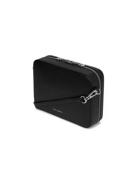 Karl Lagerfeld Geantă poștaș Ikon Novelty Turntable negru