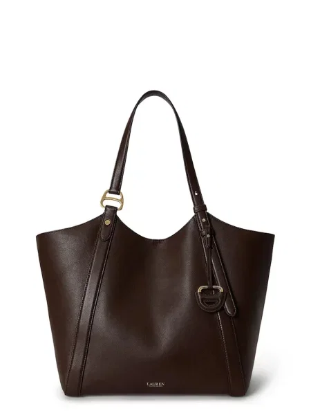 Geantă shopper Lauren Ralph Lauren din piele maro