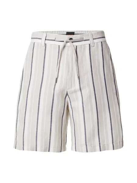 BOSS Chino kalhoty šedá / barvy bláta bílá