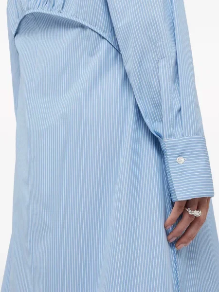 Marškininė suknelė Jil Sander poplinas mėlyna