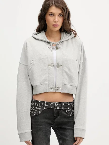 The Ragged Priest bluză cu glugă melanj gri