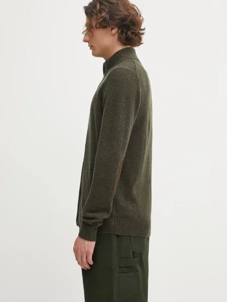 Barbour cardigan din lana verde