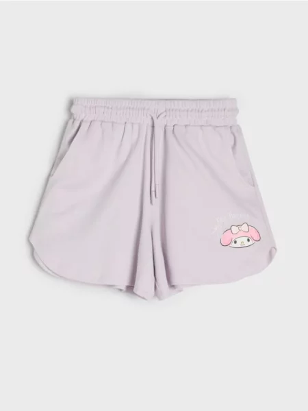 Sinsay Dámské šortky My Melody levandulová