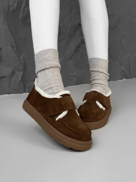 Замшевые ботинки 105.store коричневые