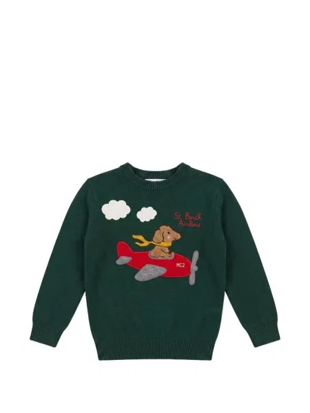 Sweter dziecięcy Mc2 Saint Barth zielony