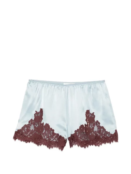 Pantaloni scurți Dôen din dantelă albastru