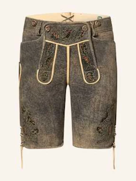 Beckert Kožené Krojové Kalhoty khaki