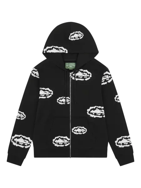 Mikina s kapucí Denim Tears s potiskem černá