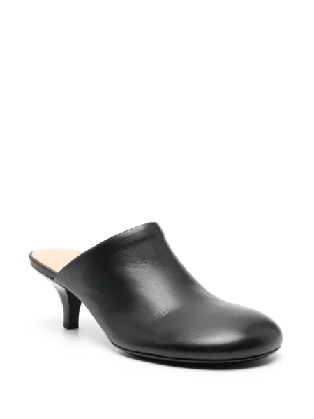 Papuci tip mules Marsell din piele negru