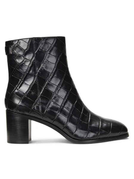 Кожени боти Lauren Ralph Lauren Cassie с дебел черно