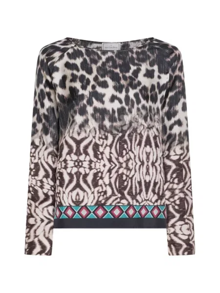 Блуза Pierre-louis Mascia с принт кафяво