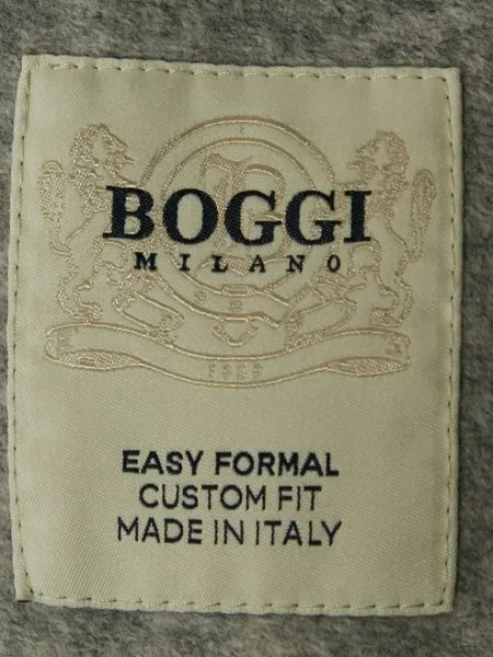Sacou Boggi Milano de lână în carouri gri