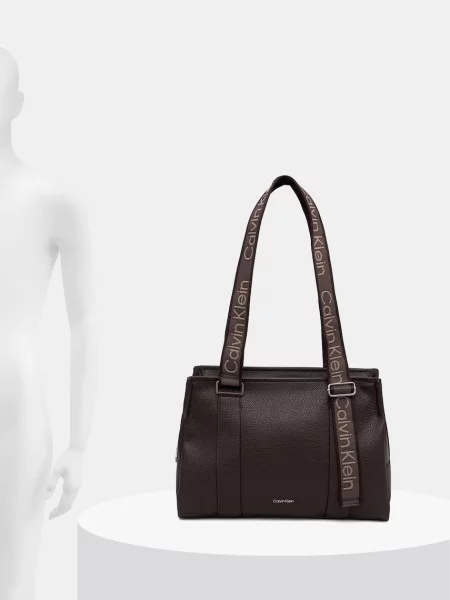 Pántos shopper táska Calvin Klein barna