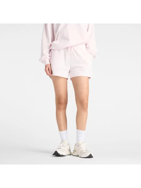 Szorty New Balance French Terry jasny XS różowy