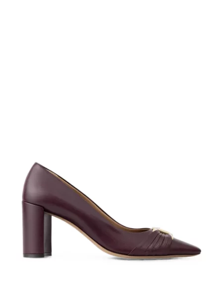 Pantofi cu toc Ferragamo cu toc bloc violet