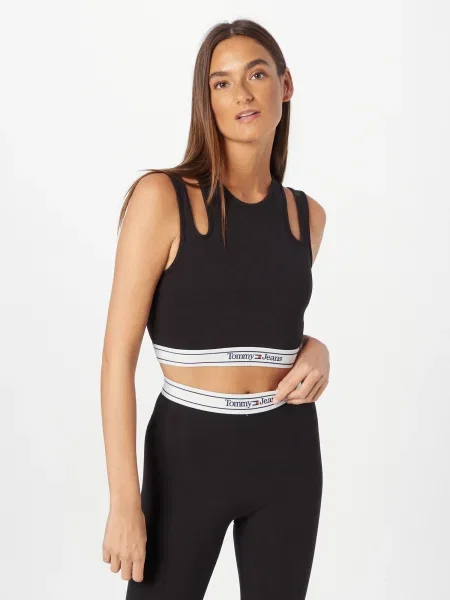 Skinny farmer felső Tommy Jeans fekete