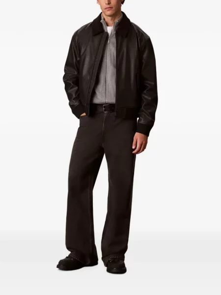 Blugi cu picior larg Calvin Klein negru