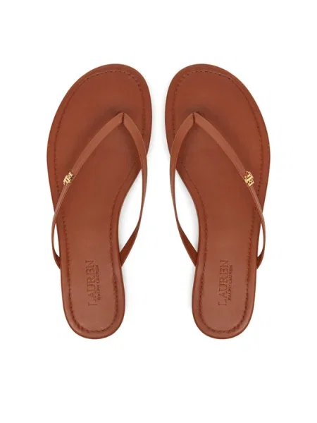 Lapos talpú vietnámi papucs Lauren Ralph Lauren barna