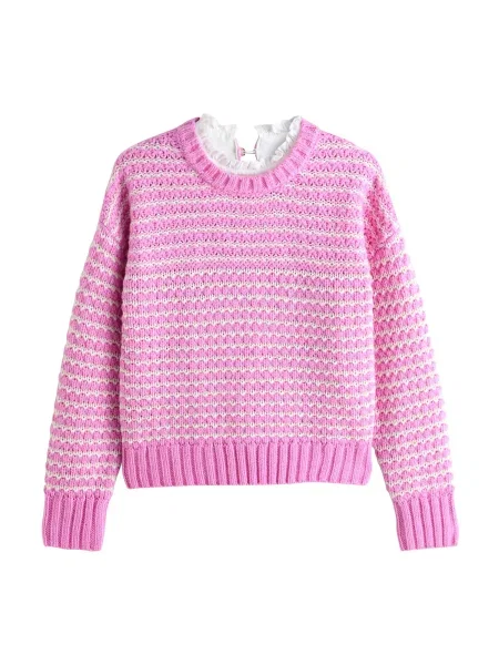 Next Svetr pink bílá