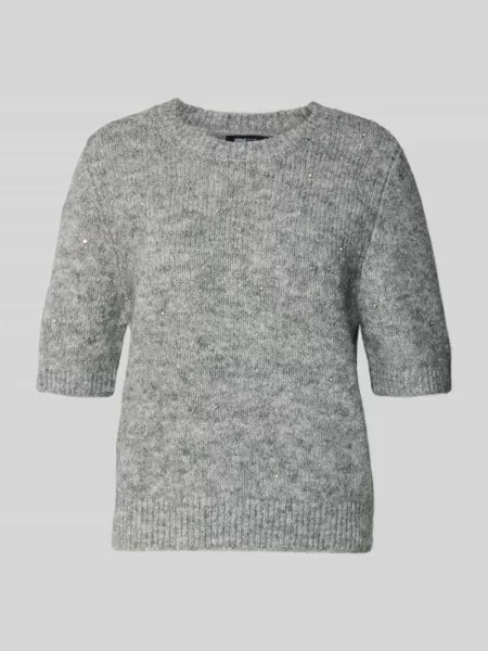 Sweter z dzianiny z rękawem o dł. i obszyciem ozdobnymi kamieniami Gina Tricot